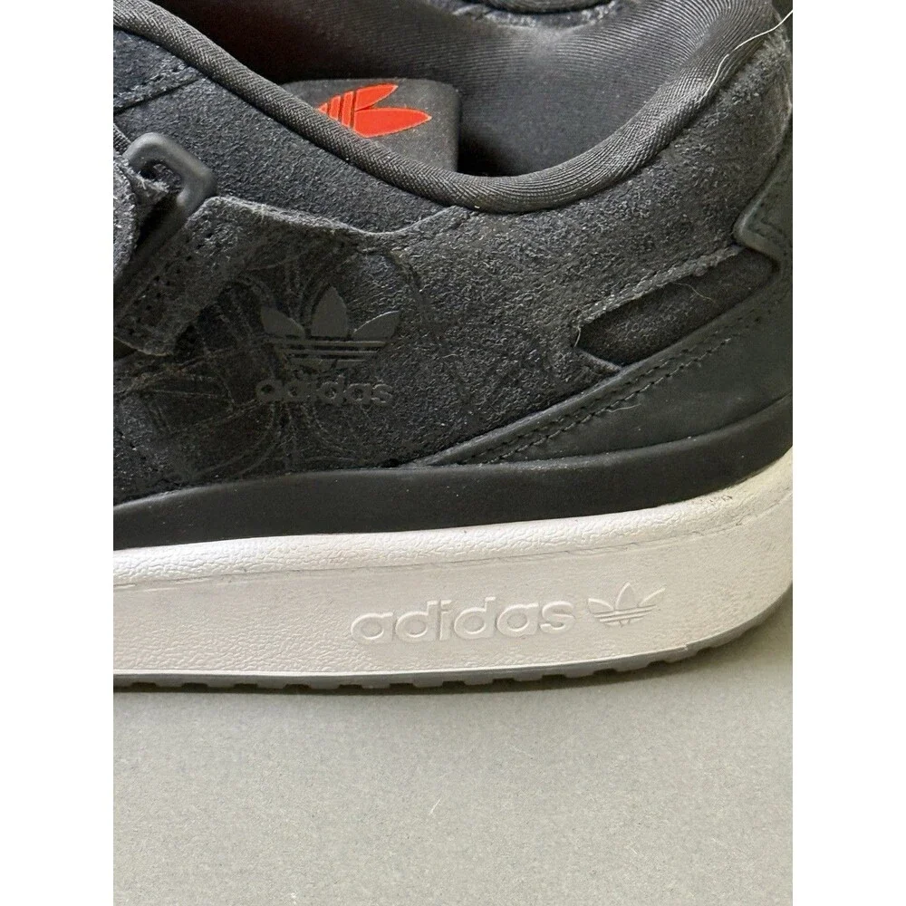 Adidas Forum Low LEAD Atlanta Mens Size 10.5 Core Black Orange Athletic Sneakers